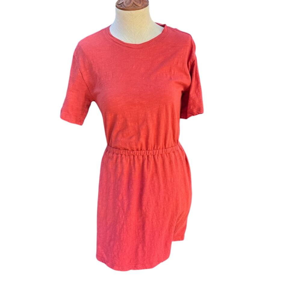 Old Navy Orange Elastic Waist Mini Short Sleeve T-shirt Dress Women’s XS Petite
